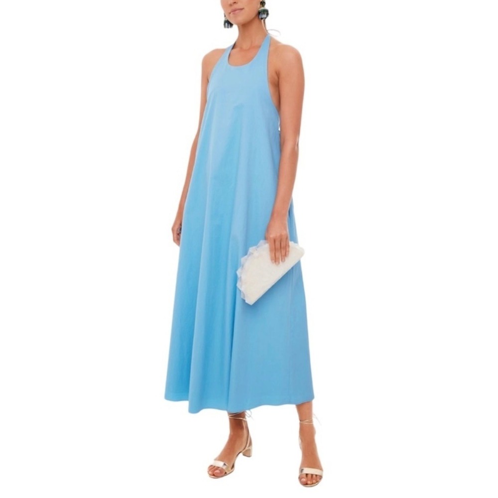 New Pomander Place Tuckernuck Breaker Blue Lyle Halter Dress Size XL
